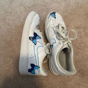 custom butterfly air force 1’s
